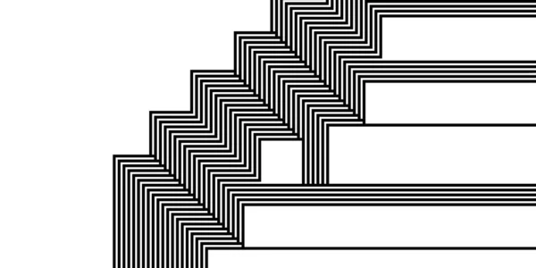 Abstraktní Černobílé Geometrické Linie Pozadí Úhlopříčkami Moderní Abstraktní Vektorová Textura — Stockový vektor