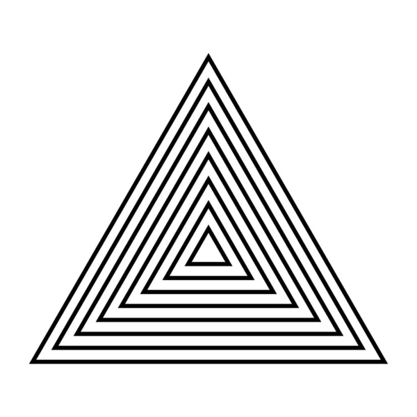 直线三角形的形状 现代线条图标 在白色背景上孤立的病媒 — 图库矢量图片