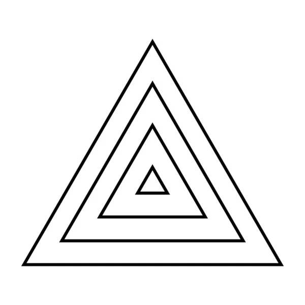 Liniendreieck Modernes Liniensymbol Vektor Isoliert Auf Weißem Hintergrund — Stockvektor
