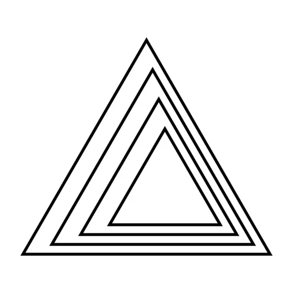 Tvar Trojúhelníku Moderní Ikona Řádku Vektor Izolovaný Bílém Pozadí — Stockový vektor