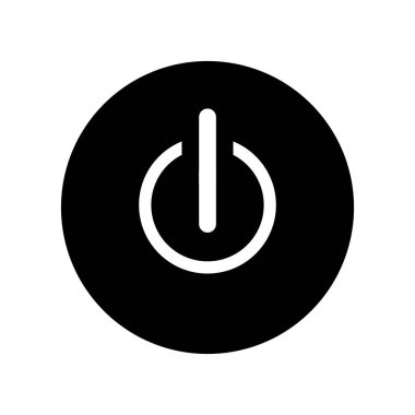 Web ve mobil uygulama için güç simgesi. Güç işareti. Elektrik gücü. Vektör illüstrasyonu beyaz arkaplanda izole edildi.