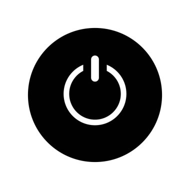 Web ve mobil uygulama için güç simgesi. Güç işareti. Elektrik gücü. Vektör illüstrasyonu beyaz arkaplanda izole edildi.