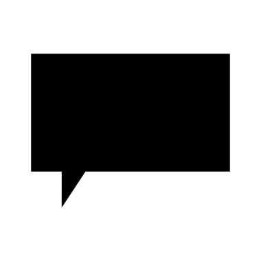 Boş çizgi roman konuşma balonu ikonu. Siyah konuşma balonu ikonu. Klasik tasarım, pop sanat tarzı. Vektör illüstrasyonu beyaz arkaplanda izole edildi.