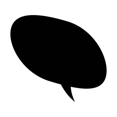 Boş çizgi roman konuşma balonu ikonu. Siyah konuşma balonu ikonu. Klasik tasarım, pop sanat tarzı. Vektör illüstrasyonu beyaz arkaplanda izole edildi.