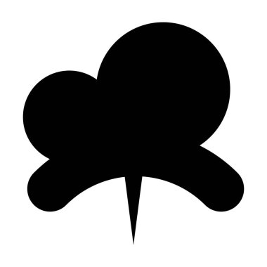 Boş çizgi roman konuşma balonu ikonu. Siyah konuşma balonu ikonu. Klasik tasarım, pop sanat tarzı. Vektör illüstrasyonu beyaz arkaplanda izole edildi.