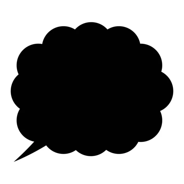 Empty Comic Speech Bubble Icon Black Speech Bubble Icon Vintage — Stock Vector