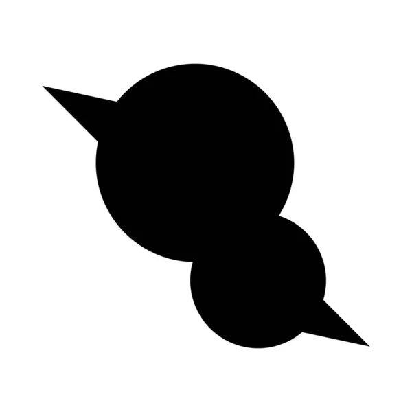 Порожня Піктограма Бульбашки Мовлення Коміксів Значок Чорної Бульбашки Мовлення Вінтажний — стоковий вектор