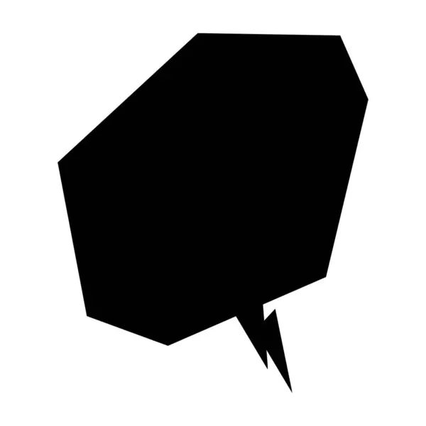 Icono Burbuja Habla Cómica Vacía Icono Burbuja Voz Negra Diseño — Vector de stock