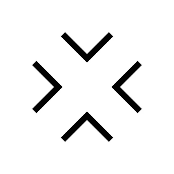 Vollbild Symbol Pfeilmarkierungssymbol Vektor Isoliert Auf Weißem Hintergrund — Stockvektor
