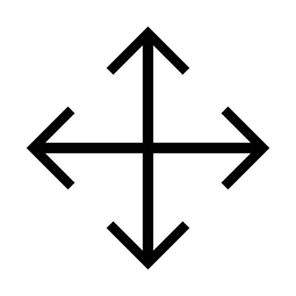 Повноекранна Піктограма Значок Стрілкою Вектор Ізольовано Білому Тлі — стоковий вектор
