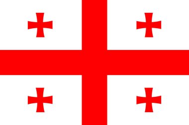 Ulusal Georgia bayrağı. Vektör illüstrasyonu EPS 10