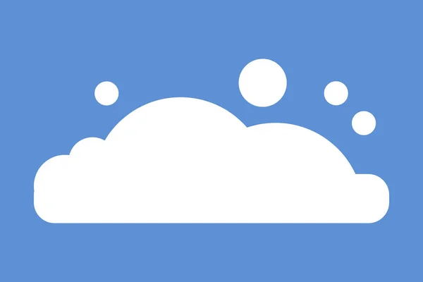漫画の雲のアイコン デザインのためのモダンなフラットアイコン 白地に隔離されたベクトル — ストックベクタ