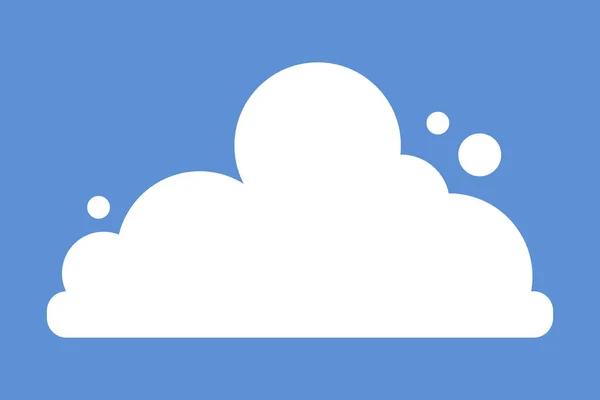 漫画の雲のアイコン デザインのためのモダンなフラットアイコン 白地に隔離されたベクトル — ストックベクタ