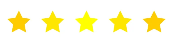 Рейтинг Звезд Значок Stars Приложений Веб Сайтов Вектор Изолирован Белом — стоковый вектор