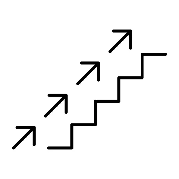 Escadas Para Cima Ícone Escadas Com Seta Para Cima Ícone — Vetor de Stock