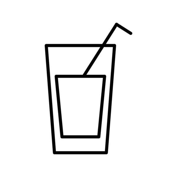 Icône Ligne Cocktail Alcoolisée Icône Verres Cocktail Vecteur Isolé Sur — Image vectorielle