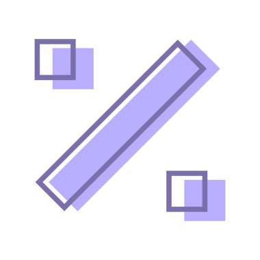 İş ve tasarım için modern yüzde ikonu. Beyaz arkaplanda izole edilmiş vektör.