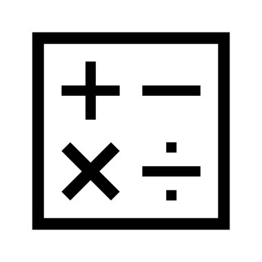 Mobil uygulamalar ve tasarım için modern hesap makinesi simgesi. Mali durum kabullendi. Beyaz arkaplanda izole edilmiş vektör.