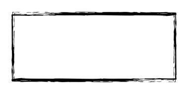 Tasarım için siyah grunge çerçeve. Beyaz arkaplanda izole edilmiş vektör.