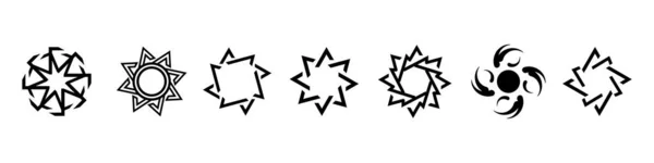 概要デザインのための星のアイコンとロゴ 白地に隔離されたベクトル — ストックベクタ