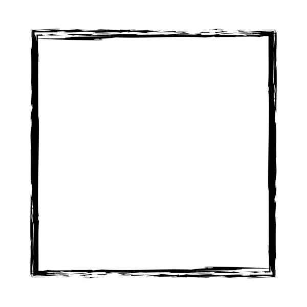 Black Grunge Frame Design Vector Isolated White Background — Stock Vector