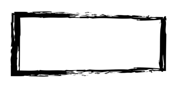 Černý Grunge Rám Pro Design Vektor Izolovaný Bílém Pozadí — Stockový vektor