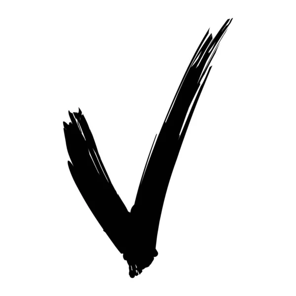 Marca Verificación Grunge Negro Vector Aislado Sobre Fondo Blanco — Vector de stock