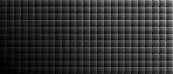暗い黒の幾何学的グリッドの背景 現代の暗い正方形のパターンベクトルテクスチャ — ストックベクタ