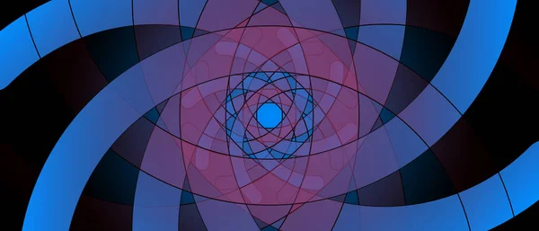 Abstrait Fond Bleu Foncé Avec Des Lignes Motif Incurvées Couverture — Image vectorielle