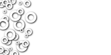 Siyah ve beyaz daireler şeklinde soyut bir arka plan. Modern tasarım ile arkaplan. 