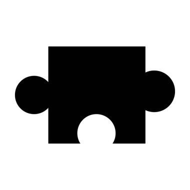 Tasarım için yapboz simgesi. Düz biçim çizimi beyaz arkaplanda izole edildi. Vektör EPS 10