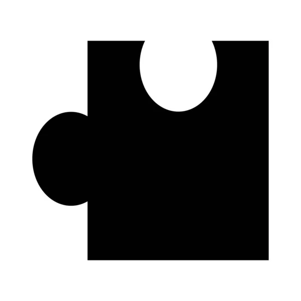 Puzzle Icono Negro Para Diseño Ilustración Estilo Plano Aislada Sobre — Archivo Imágenes Vectoriales