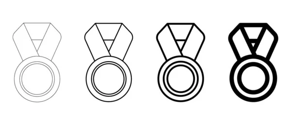 Símbolo Medalla Elemento Diseño Para Formación Empresarial Universitaria Deportiva Vector — Vector de stock