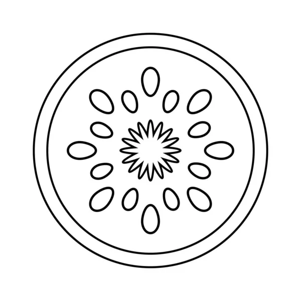 Kiwi Gyümölcs Lapos Ikon Kiwi Illusztráció Design Elszigetelt Fehér Háttér — Stock Vector