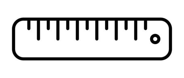 Reuler Line Icon Вектор Изолирован Белом Фоне — стоковый вектор