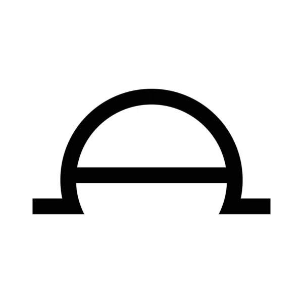Mausloch Türlinie Symbol Tierischer Eingang Vektor Isoliert Auf Weißem Hintergrund — Stockvektor