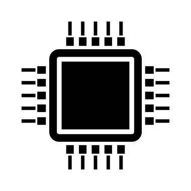 Çip simgesi. Modern çip piktogram. Mobil uygulamalar ve web sitesi tasarımı için son moda sembol. Vektör illüstrasyonu beyaz arkaplanda izole edildi.
