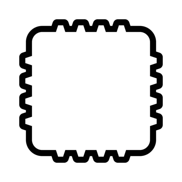 Icona Del Chip Pittogramma Chip Moderno Simbolo Tendenza Applicazioni Mobili — Vettoriale Stock