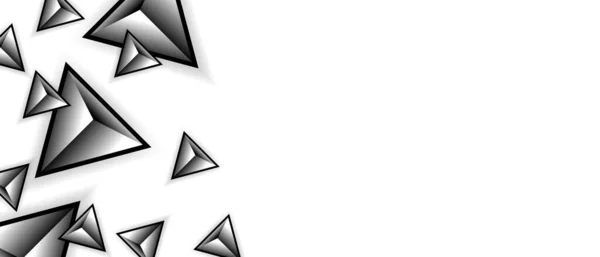 Abstrakte Dreiecke Luxuriöse Graue Dreiecke Auf Weißem Hintergrund Vektor Eps — Stockvektor