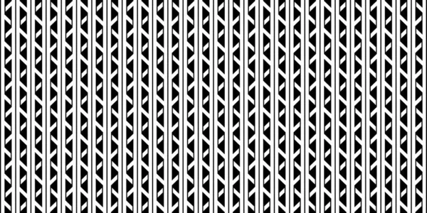Sort Hvid Geometrisk Vidje Ornament Fra Stribede Elementer Abstrakt Fletbaggrund – Stock-vektor