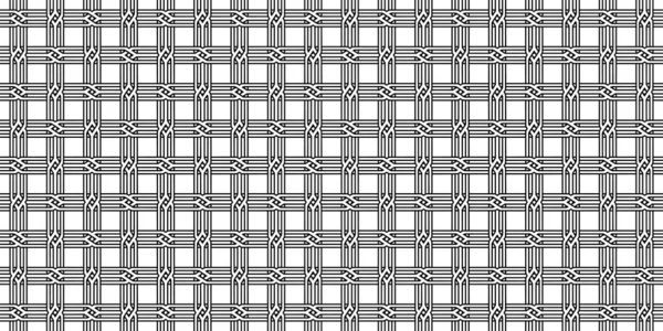Μαύρο Και Άσπρο Γεωμετρικό Ψάθινο Στολίδι Από Ριγέ Στοιχεία Αφηρημένο — Διανυσματικό Αρχείο