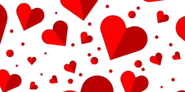 Roztomilé Srdce Pozadí Symbol Lásky Péče Štěstí Dekorace Valentýna Vektorová — Stockový vektor