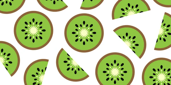 Kiwi Frucht Kulisse Kiwi Musterillustration Für Das Design Gesunder Lebensstil — Stockvektor