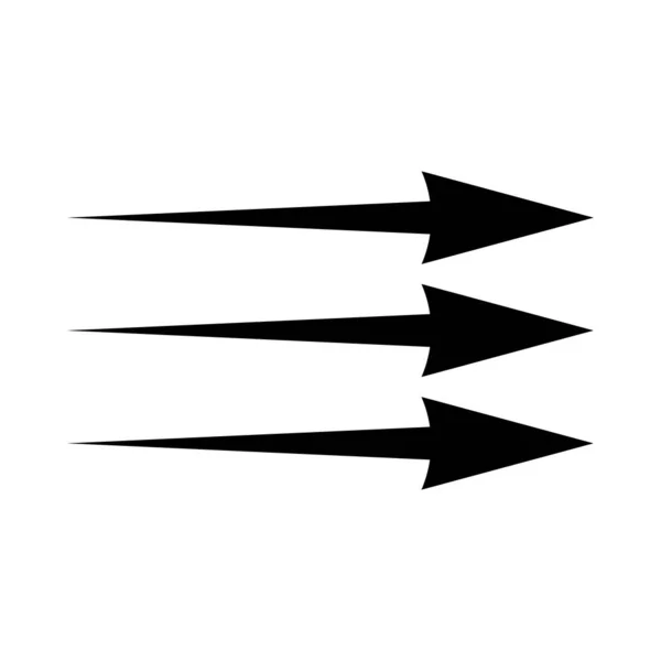 Flecha Negra Mostrando Flujo Aire Icono Vectorial Para Diseño Aplicaciones — Vector de stock