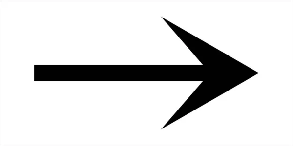 Pfeilmarkierungssymbol Schwarzpfeil Schild Vektor Isoliert Auf Weißem Hintergrund — Stockvektor