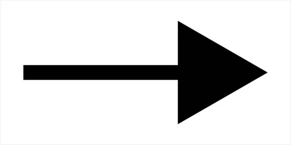Icône Marque Flèche Flèche Noire Vecteur Isolé Sur Fond Blanc — Image vectorielle