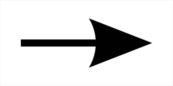 Pfeilmarkierungssymbol Schwarzpfeil Schild Vektor Isoliert Auf Weißem Hintergrund — Stockvektor