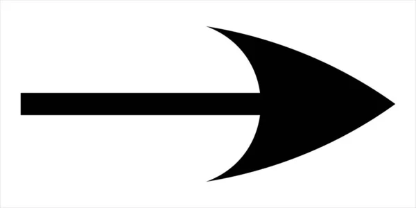 矢印マークのアイコン 黒い矢印の記号 白地に隔離されたベクトル — ストックベクタ