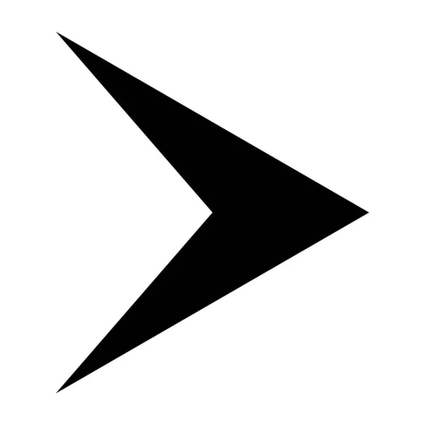Icono Marca Flecha Signo Flecha Negra Vector Aislado Sobre Fondo — Vector de stock