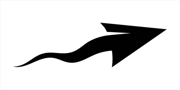 Icône Marque Flèche Logo Moderne Flèche Noire Vecteur Isolé Sur — Image vectorielle